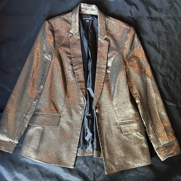 INC International Concepts Jackets & Blazers - Bronze Gold Shimmer Blazer